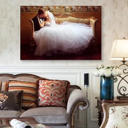 Miniatura 4 de NWT Impresiones en lienzo personalizadas con tus fotos para bodas, cuadros de lienzo personalizados para pared para imprimir enmarcadas de 8 x 10