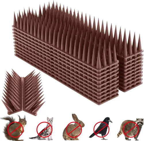Miniatura 8 de Púas para Pájaros, Paquete de 9 Unidades Disuasorias para Pájaros para Exteriores, Púas de Paloma para Mantener Alejados a los Mapaches, Ardillas