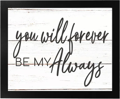 Miniatura 6 de AMERICAN LUXURY GIFTS You Will Forever Be My Always Love - Arte de pared con cita de 14 x 11 pulgadas, decoración rústica de madera para decoración