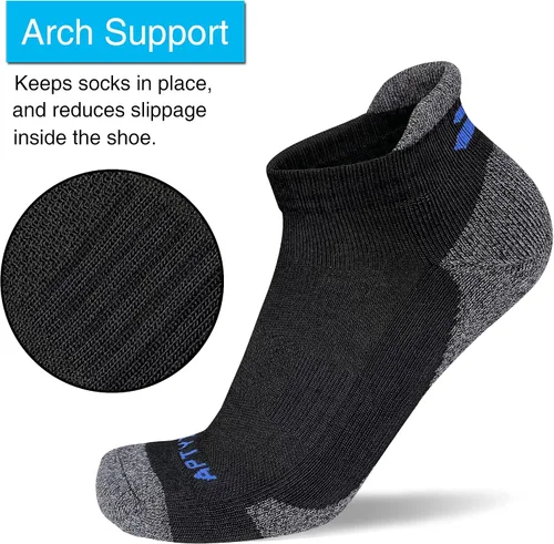 Miniatura 7 de APTYID Calcetines tobilleros acolchados para hombre (6 pares)