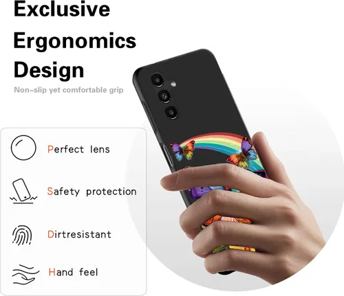 Miniatura 4 de Funda protectora para Samsung Galaxy A14 5G, TPU suave para niñas y mujeres, delgada, flexible, funda protectora para Samsung Galaxy A14 5G Mariposa