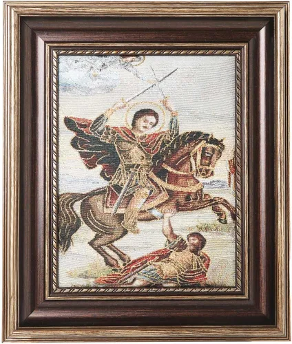 Miniatura 14 de HZMAN Pintura de Jesús María y José de la Santa Familia, tejido retro hecho a mano, póster de personaje de la familia sagrada para pared, marcos