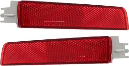Miniatura 8 de Cubierta de tira reflectora de parachoques, juego de reflectores de parachoques trasero izquierdo derecho liso 265605C000 reemplazo para QX70 Base