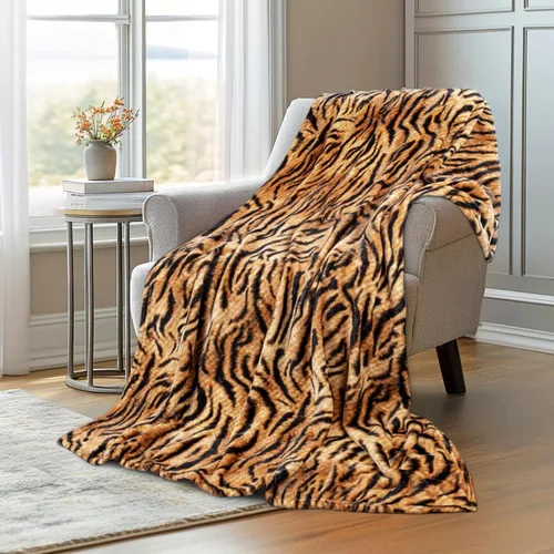 Miniatura 13 de MACEVIA Manta Decorativa de Forro Polar Sherpa para Sofá, Manta de Cebra 3D, Mullida, Gruesa, Cálida, Reversible, Acogedora, Cómoda, Súper Suave
