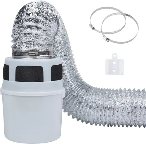 Miniatura 8 de Kit de ventilación para secadora de interior, trampa de pelusa para secadora (caja de ventilación de secadora negra, sin conducto incluido)