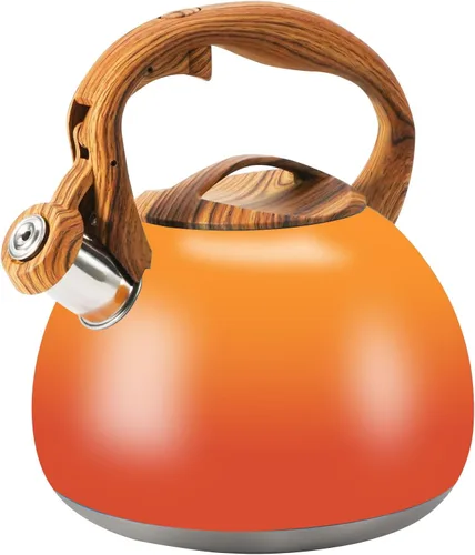 Miniatura 12 de Hervidor de Té Foedo para Estufa, Teteras Silbantes de 2.6 Cuartos para Estufa, Mango Plegable Resistente al Calor, Tetera Bonita (Beige)
