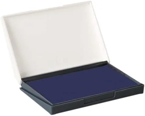 Veltec Almohadilla de tinta para sellos de goma de fieltro de calidad premium, 2-3/4" x 4-3/8", duradera y ligera (Azul)
