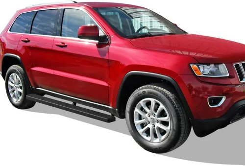 Miniatura 6 de HD Ridez Tablero de acero inoxidable de 5 pulgadas, color negro, compatible con Jeep Grand Cherokee 2011-2021 (incluye 22 WK)