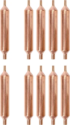 Secador de 10 filtros de cobre de refrigeración - Secador de filtro de refrigerador de 4.528 x 0.709 in con orificio de diámetro interior de 0.118