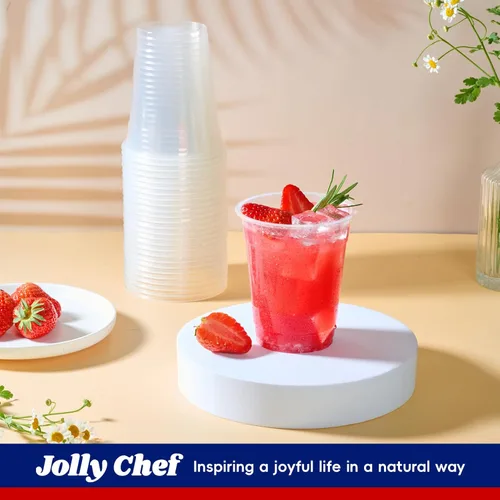 Miniatura 5 de JOLLY CHEF Paquete de 390 vasos de plástico transparente de 12 onzas, vasos desechables para café helado, batido, bebidas frías