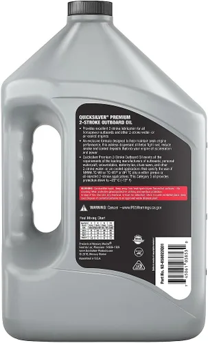 Miniatura 5 de Quicksilver Aceite de motor premium de 2 tiempos - Fueraborda, PWCs, motos de nieve y motocicletas - 1 galón