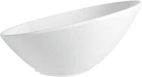 Miniatura 5 de G.E.T. B-792-W - Cuenco en ángulo para servir en cascada para ensaladas, arroz y postre, 24 onzas / 9.25 pulgadas, color blanco