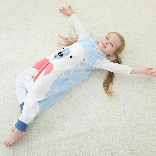 Miniatura 8 de MICHLEY - Saco de dormir para niños pequeños con pies, recién nacidos, bebés sin mangas, saco de dormir con cremallera de 2 vías, manta portátil Oso