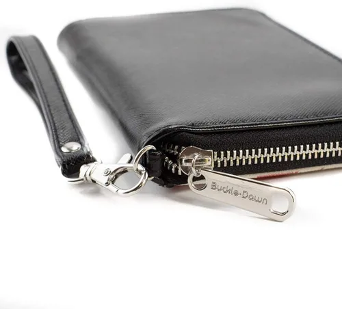 Miniatura 3 de Cartera rectangular de poliuretano con cremallera alrededor de Hollywood Undead Comic Crew Skull Black Blues