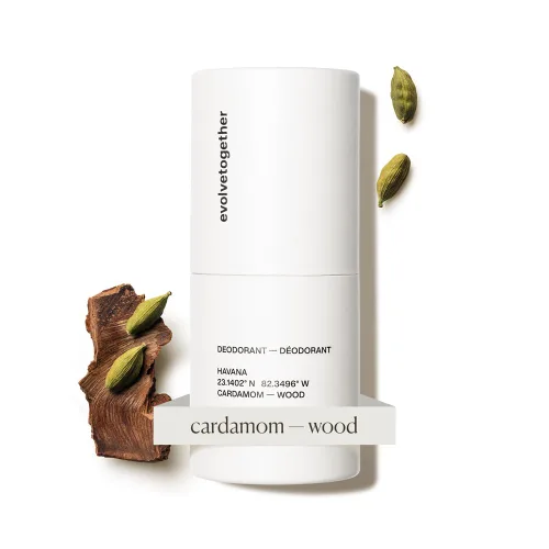 evolvetogether Desodorante natural sin aluminio para mujeres y hombres | Vetiver y madera de cedro | Neutraliza los olores, calma la piel | Vegano,