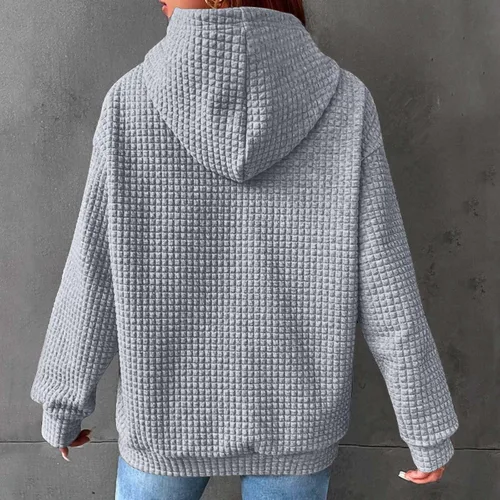 Miniatura 3 de Football Sweatshirts for Women Waffle Hoodie Tops Casual Oversized Hoodies Football Mom Hooded Pullover Costume