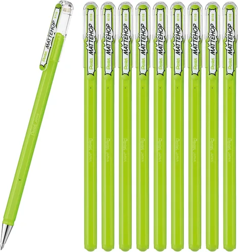 Miniatura 28 de Pentel Mattehop - Cartera con rodillo de gel de 0.039 in, 7 piezas, colores originales Surtido