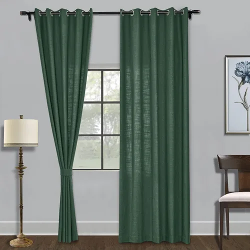 Miniatura 11 de Fcosie Cortinas de lino de 50 pulgadas de ancho x 63 pulgadas de largo, paneles de cortina filtrantes de luz, paneles de cortina con ojales