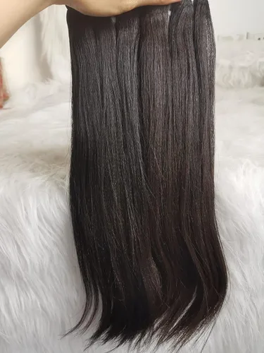 Miniatura 8 de Últimos 5 años 10 pulgadas corto ligero Yaki recto relajado recto recto cabello humano crudo 1 paquete Natural grueso yaki rizado recto un donante