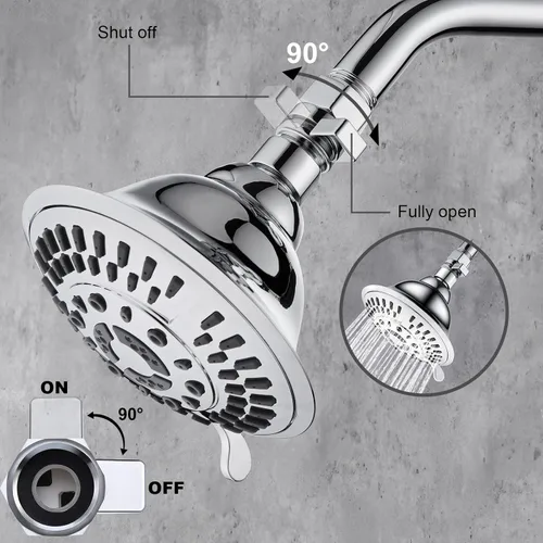 Miniatura 4 de BRIGHT SHOWERS Válvula de Control de Flujo de Agua, Válvula de Agua de Ducha de Latón con Manija y Palanca, Regulador de Flujo Ahorrador de Agua