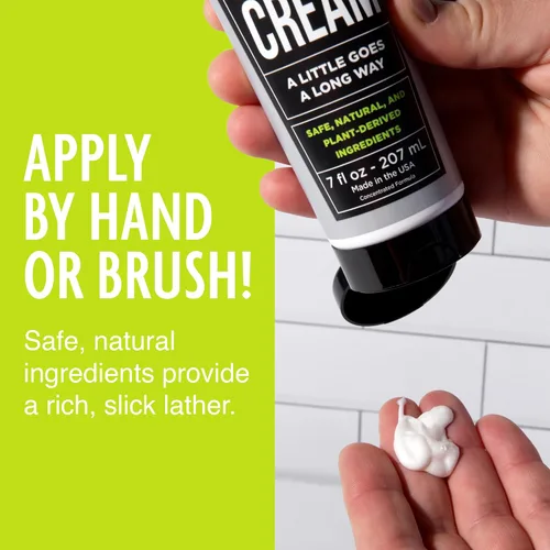 Miniatura 5 de Pacific Shaving Company Crema de afeitar natural – Manteca de karité + crema de afeitar de vitamina E para pieles sensibles – Fórmula limpia