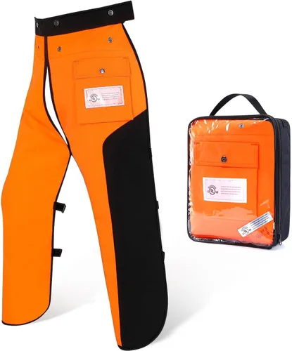 Miniatura 12 de Chaparreras para motosierra con delantal de 8 capas para hombres/mujeres leñadores trabajadores forestales pantalones protectores para motosierra