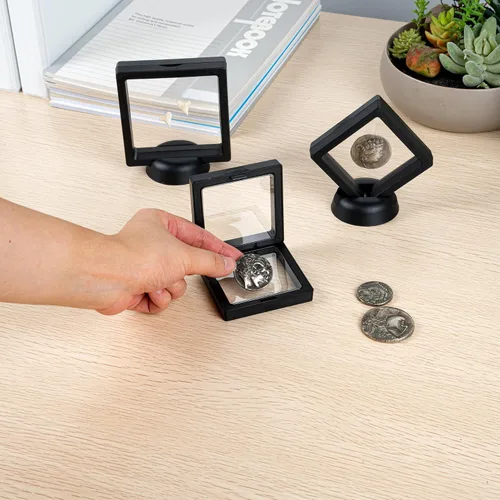 Miniatura 5 de Restaurantware Display Tek - Vitrinas flotantes de 2.8 x 2.8 pulgadas, 10 carcasas de exhibición de marco, se venden por separado, vitrinas