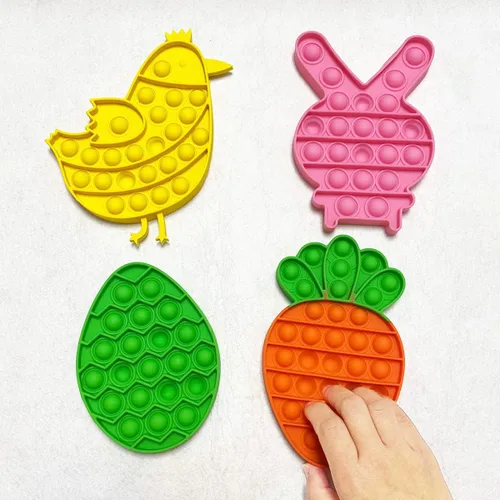 Miniatura 2 de JoFAN Paquete de 4 juguetes sensoriales de Pascua para niños y niñas, rellenos de cesta de Pascua, regalos para aliviar el estrés, regalos de fiesta