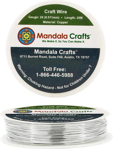 Miniatura 33 de Mandala Crafts Alambre de cobre puro calibre 18 para hacer joyas, envolver, esculpir y electroculturar jardinería – 3.3 x 5 yardas surtido