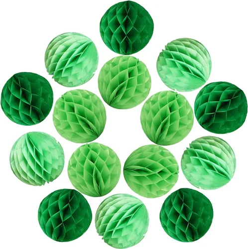 Miniatura 6 de YLY's love 30 pompones de papel de seda de 4 pulgadas, bolas de nido de abeja, bola de flores, decoración de pared, pompones para decoración