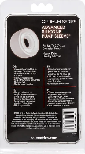 Miniatura 6 de CalExotics Funda de silicona avanzada para bomba de pene masculino, accesorio de anillo de comodidad de 3 pulgadas, transparente