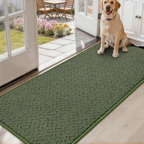 Miniatura 31 de COSY HOMEER Alfombra de pasillo de 2 pies 7 x 10 pies, antideslizante, lavable, absorbente, resistente a las manchas, alfombra para pasillo, entrada