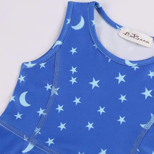 Miniatura 4 de LaBeca - Vestido sin mangas o de manga larga para niñas, vestidos casuales con diseño de unicornio o sirena para niñas pequeñas o grandes