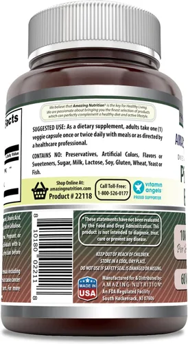 Miniatura 2 de Amazing Formulas Extracto de corteza de pino de 100 mg Suplemento de cápsulas vegetarianas Sin OMG Sin OMG Sin gluten 1 paquete 60