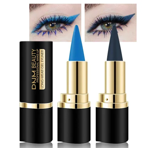 Miniatura 21 de evpct Delineador de ojos de gel negro y marrón 2 en 1, impermeable, a prueba de manchas, para Waterline, juego de pomadas de crema de cejas
