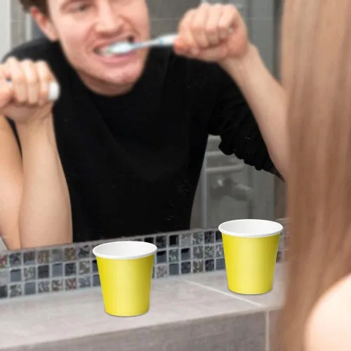 Miniatura 7 de Paquete de 50 vasos de papel desechables de 3 onzas, vasos de papel para baño de café, tazas pequeñas para aperitivos, baño, expreso, perfecto