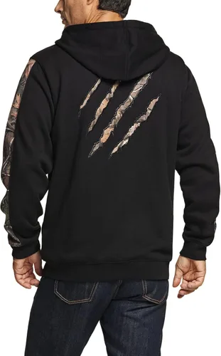Miniatura 2 de CQR sudadera táctica de invierno para hombre, con capucha y forro térmico de vellón, de manga larga, sin botones