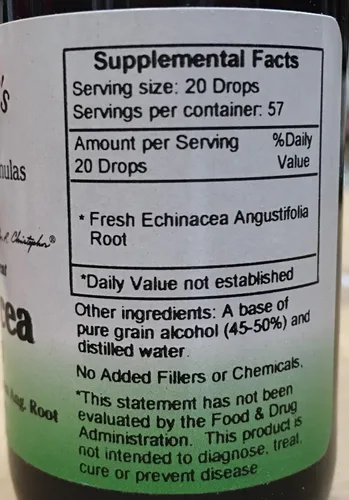 Miniatura 3 de Dr. Christopher's Echinacea Angustifolia Root Alcohol Extract 2 oz