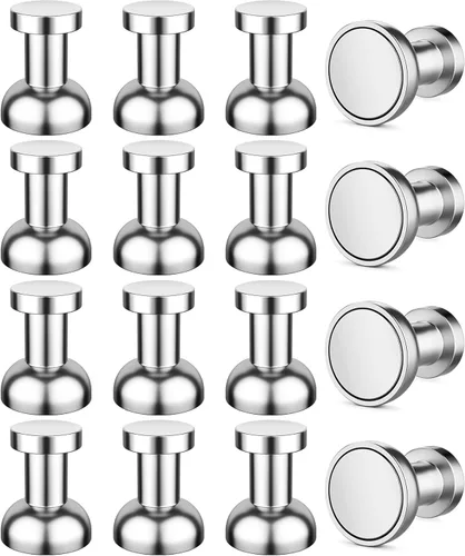 Miniatura 8 de FINDMAG Paquete de 16 imanes para refrigerador, imán de refrigerador, imanes pequeños para pizarra blanca, imán de neodimio fuerte, imán de tierras
