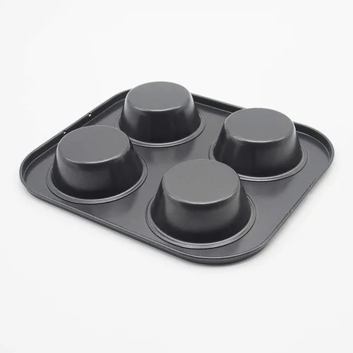 Miniatura 3 de Molde para magdalenas de 6 tazas para hornear cupcakes, sin palillo, acero al carbono, fácil de limpiar