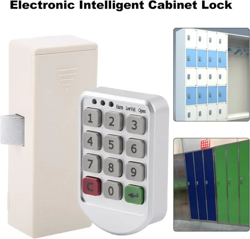 Miniatura 5 de Cerradura de teclado electrónico digital inteligente para gabinetes: aleación de zinc duradera, fácil de instalar, duración de la batería de 10