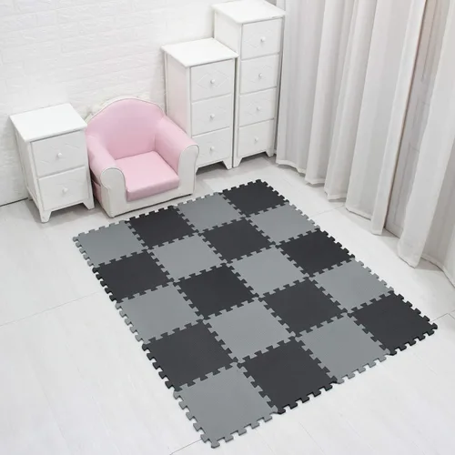 XMTMMD - Piezas de tapete de EVA ideales para hacer ejercicio o como azulejos para el equipo de entrenamiento en gimnasios, Negro
