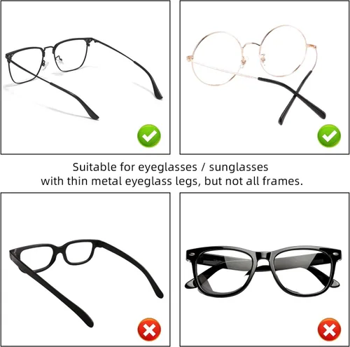 Miniatura 3 de 8 pares de puntas de extremo de gafas, piezas de calcetines para gafas de silicona suave, puntas de sien, lentes de sol, patillas de repuesto