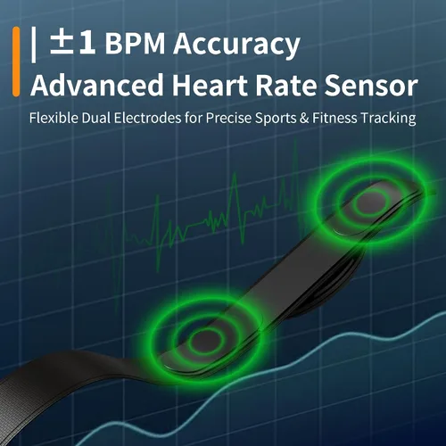 Miniatura 2 de C009Pro Heart Rate Monitor Chest Strap with BLE 5.1& ANT+,HR Monitor Chest Sensor,Up to 400H Battery Life,Sitable for Running Cycling Gym,Compatible