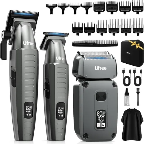 Miniatura 8 de Ufree - Cortapelo profesional para hombres con bolsa, juego de cortapelos y recortadores para hombres, juego de cortapelos de barbero, cortapelos