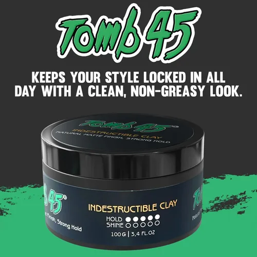 Miniatura 5 de Tomb45 - Arcilla indestructible para el cabello, alta fijación fuerte con acabado mate producto de peinado