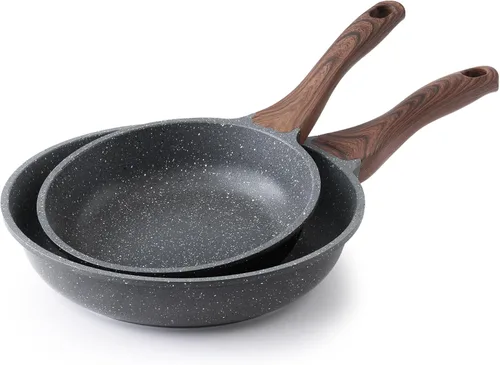 Miniatura 20 de SENSARTE Sartenes antiadherentes con revestimiento de granito suizo, sartenes para tortilla, juego de ollas de cocina saludables para chef, libres