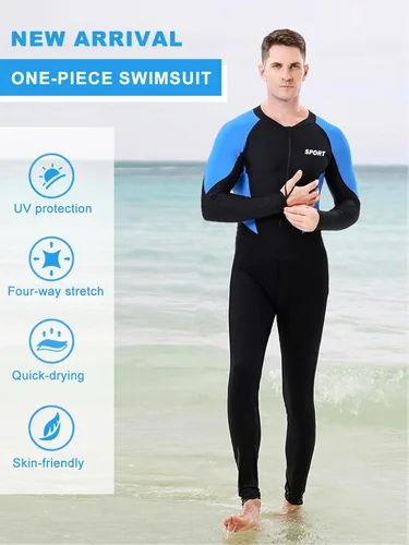 Miniatura 2 de Traje de neopreno para buceo para mujeres y hombres, traje de baño del cuerpo completo, traje de baño delgado, protección UV de una pieza, secado