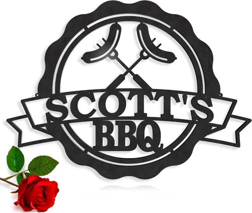 Miniatura 8 de FranJohnsohHouse - Letrero de metal personalizado con nombre de parrilla de barbacoa, decoración del hogar, decoración del hogar, barbacoa, jardín