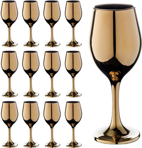 Miniatura 7 de Vikko Copas de vino negras de decoración: copas de tallo de 11 onzas, duraderas, aptas para lavavajillas, ideales para cata de vinos, juego de 6